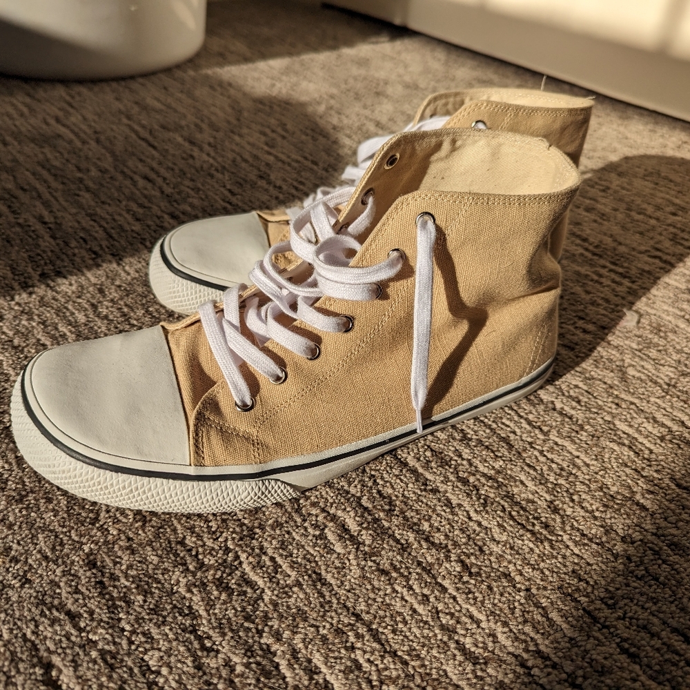 Bohempia Orik 2.0 Barefoot Hightop Sneakers Men's 11 Tan/White